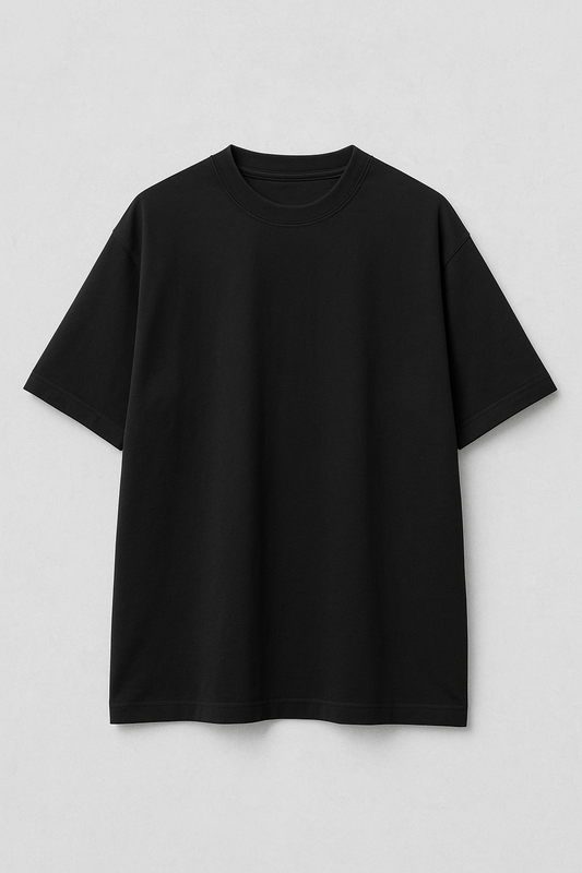 Black basic oversize T-shirt
