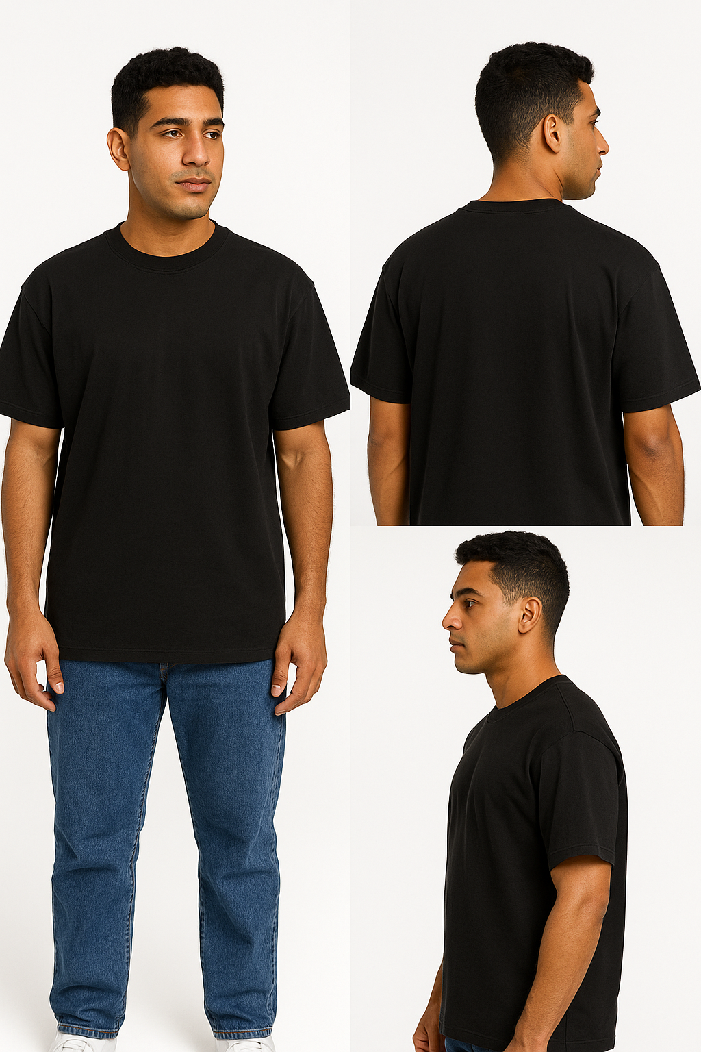 Black basic oversize T-shirt