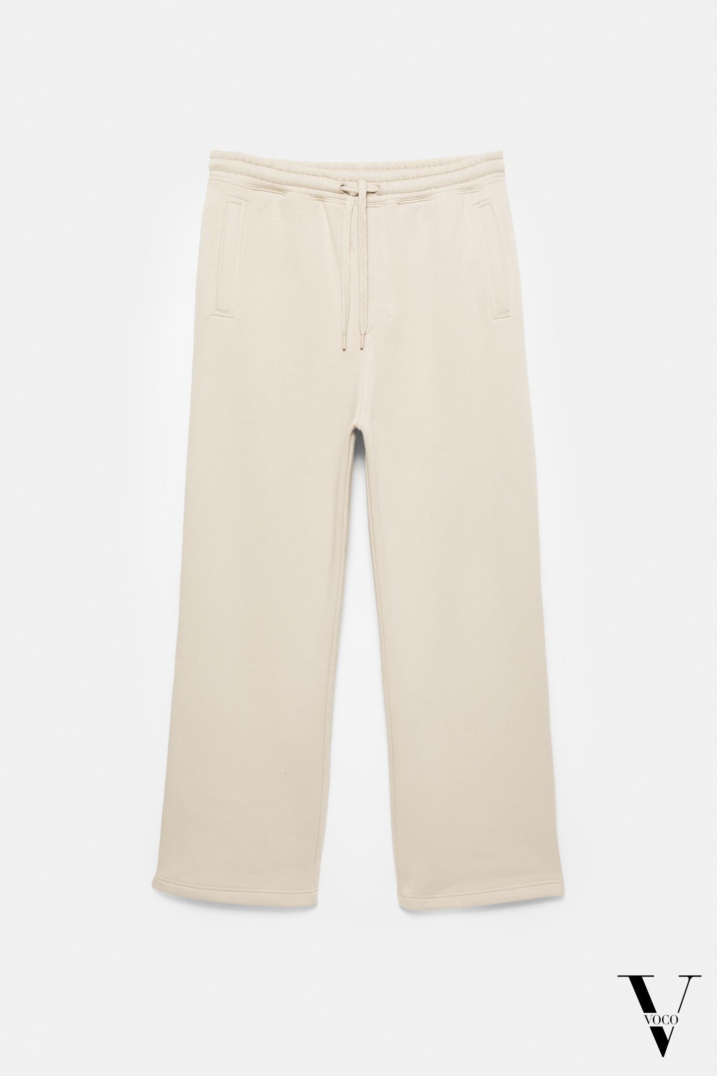 بنطلون وايد ليج فرنش تيري